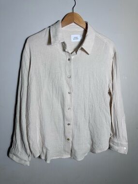 Things Between Cream Button-Up Cotton Shirt